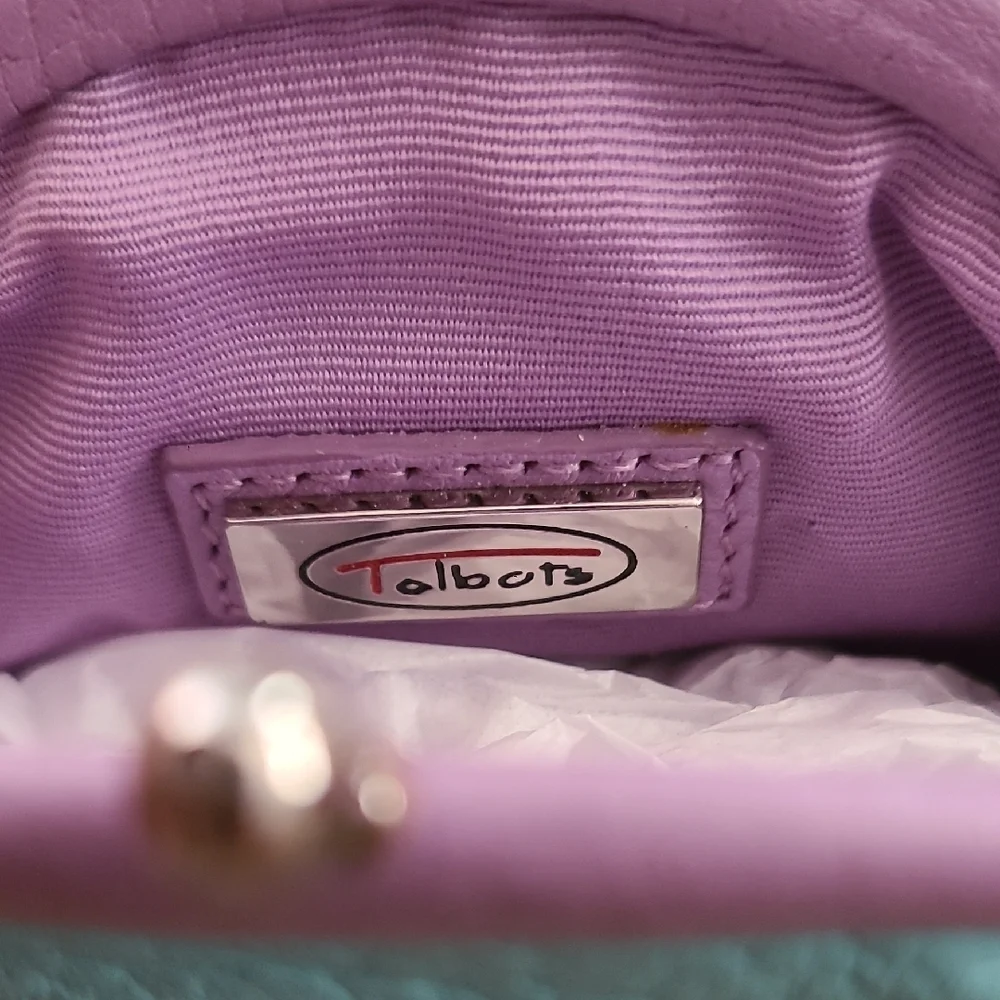 Talbots Leather Blue and Purple Coin Purse